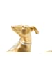 Mauro Ferretti Goldene Harzstatue eines liegenden Hundes, 32,2 x 9,5 x 18,3 cm