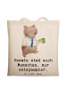 Mr. & Mrs. Panda Tragetasche Beamtin Entspannt mit Spruch in Creme