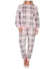 NORMANN Fleece Schlafanzug langarm Bündchen chilige optik - 88290 in rosa