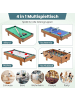 COSTWAY 4 in 1 Spieltisch Tischkicker in Braun