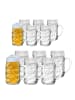 Stölzle 12er Set Bierkrüge Diamond 0,5 l & 1 l in transparent