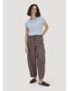 Hessnatur Hessnatur Gewebe Hose Barrel Leg aus Bio-Baumwolle mit Elasthan in mocca