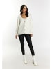 faina Damen Strickjacke Mit Perlen in Weiss