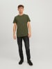 Jack & Jones Basic T-Shirt Rundhals Kurzarm JJEBASHER in Grün