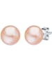 Valero Pearls Perlen-Ohrstecker Sterling Silber Süßwasser-Zuchtperle in apricot