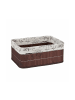 relaxdays 4 x Aufbewahrungskorb in Braun - (B)38 x (H)16,5 x (T)28,5 cm