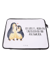 Mr. & Mrs. Panda Notebook Tasche Pinguine Einschlafen mit Spruch in Weiß