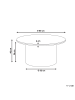 Beliani Couchtisch DORA in Braun/Weiß - (W) 80 x (H) 40 x (L) 80 cm