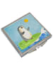 Mr. & Mrs. Panda Handtaschenspiegel quadratisch Pinguin Surfer o... in Eisblau