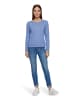 Betty Barclay Strickpullover mit Tunnelzug in Middle Blue Melange
