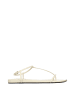 Jil Sander Beige Leder Flip-Flop Sandalen