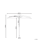 Beliani Halbrunder Sonnenschirm GALATI in Schwarz - (W) 270 x (H) 235 x (L) 100 cm