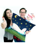 Mr. & Mrs. Panda Kuschelkissen 40x40 Einhorn Sternenhimmel Desig... in Weiß