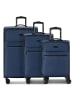 Bugatti Valencia Soft 4 Rollen Kofferset 3-teilig mit Dehnfalte navy