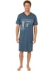 NORMANN Single-Jersey Nachthemd in jeansblau