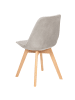 Beliani 2er-Set Esszimmerstuhl DAKOTA II in Beige/Heller Holzfarbton