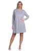 NORMANN Nachthemd Bigshirt langarm Streifen Ringel - 76243 in blau-melange