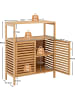 COSTWAY Badezimmerschrank Bambus in Hellbraun