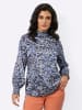 creation L Satinbluse in ecru-marine-bedruckt