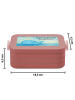 Mr. & Mrs. Panda Lunch Box Wal Konfetti Design mit Spruch in Rot Pastell