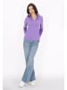 myMo Damen Fleecepullover in Violett