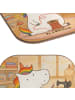 Mr. & Mrs. Panda Holzuntersetzer Einhorn Näherin Design ohne Spruch in Weiß