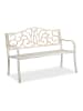 relaxdays Gartenbank in Weiß/Bronze - (B)127,5 x (H)90 x (T)63 cm