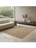 KADIMA DESIGN Flachgewebeteppich Jute-Optik Natur Bordüre Waschbar