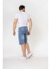 Nina Carter Shorts Denim Regular Fit Bleached Jeansshorts in Hellblau