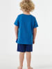 Schiesser Pyjama Natural Love Organic Cotton in Blau