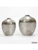 FineBuy Vase in Silber / Aluminium / 25x25x31
