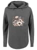 F4NT4STIC Oversized Hoodie Blumenstrauß Boho in charcoal