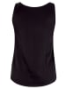 Vera Mont Satin-Bluse mit V-Ausschnitt in Schwarz