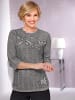 WITT WEIDEN 3/4 Arm-Pullover in hellgrau-anthrazit-meliert