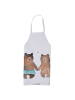 Mr. & Mrs. Panda Schürze Bär Freundin ohne Spruch in Weiß