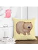 Mr. & Mrs. Panda Kissen 40x40 Wombat ohne Spruch in Gelb Pastell