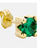 Diamant L'éternel Ohrringe aus 375 Gelbgold mit Smaragd