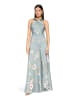 Vera Mont Abendkleid mit Blumenprint in Stone/Rosé