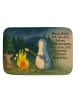 Mr. & Mrs. Panda Badeteppich Pinguin Lagerfeuer Design mit Spruch in Weiß