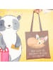Mr. & Mrs. Panda Einkaufstasche Tochter Morgenmuffel mit Spruch in Braun Pastell