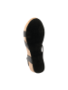 Divine Factory Noga Ety Edge Leder-Sandalen mit Keilabsatz Schwarz