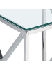 Beliani Beistelltisch AUDET in Silber/Transparent - (W) 45 x (H) 48 x (L) 45 cm