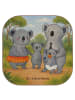 Mr. & Mrs. Panda Glas-Untersetzer Koala Familie Design ohne Spruch in Weiß