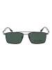 Trussardi Herren Brillenfassung mit Sonnenbrillen-Clip Rechteck Gunmetal