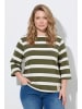 Ulla Popken Sweatshirt in dunkel khaki