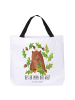 Mr. & Mrs. Panda Tasche Bär König mit Spruch in Weiß
