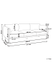 Beliani Gartensofa ESPERIA in Grau/Schwarz - (W) 211 x (H) 80 x (L) 96 cm