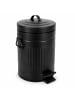 relaxdays Kosmetikeimer in Schwarz - 5 Liter