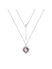 GNOCE Sterling Silber ZirkoniA Collier 45 cm