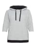 sheego Sweatshirt in steingrau meliert